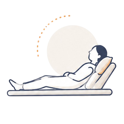 Bequeme Position für Online-Hypnose